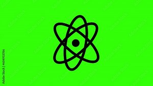 react icon background animated, connection, round, structure, green screen