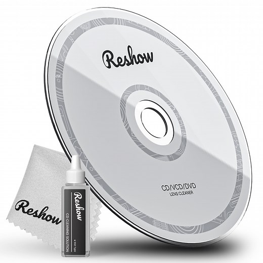 Reshow Laser Lens Cleaning Disc, Daily Use Disc Cleaner Kit for CD & DVD Players