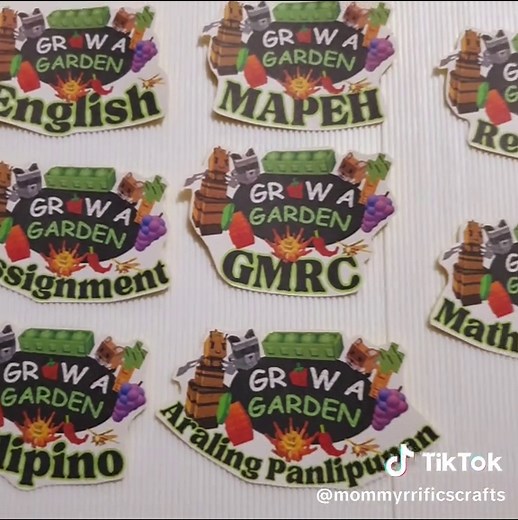 Grow A Garden Sticker Template for Roblox Gamers