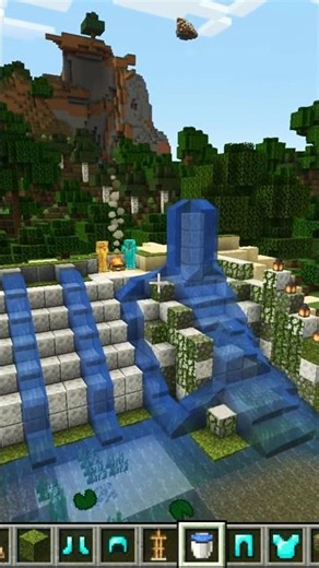 This Minecraft Waterfall Looks Too Perfect 💧🔥