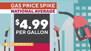 20K views · 60 reactions | GAS PRICES HIT NEW HIGH: The average price for a gallon of regular gas in the U.S. is now $4.99. 20 states and Washington D.C. have already passed $5 averages — and California drivers are shelling out an average of $6.42 for a gallon. https://cbsn.ws/3MEUcr7 | CBS Mornings | Facebook