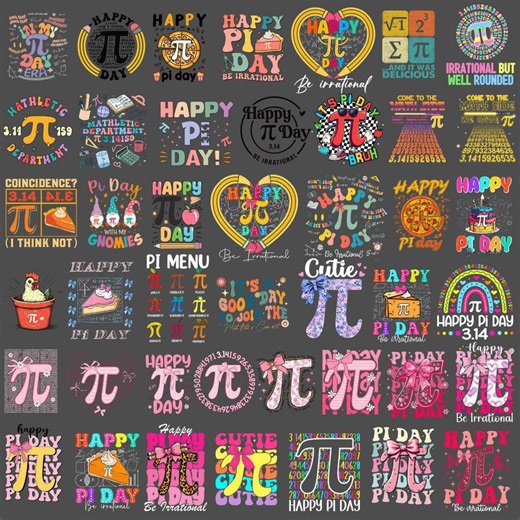 Happy Pi Day Clipart Bundle – Math Quotes & Symbols PNG (digital Download) - Etsy
