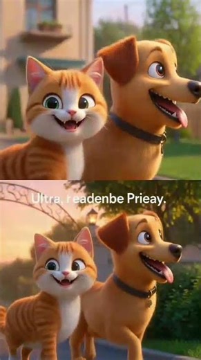 "Kind Dog Helps Crying Cat Get to School ❤️🐱🐶 (Emotional Story)" #catcartoon #cartoon #viralcartoon