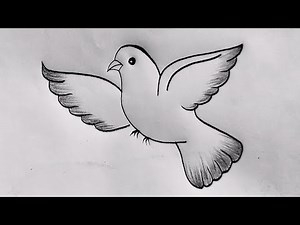 Easy Bird Drawing Step By Step | Bird Drawing | How To Draw A Bird Drawing 🐦
