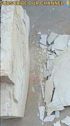 slicing Big white ShaleStone | ns asmr crunch