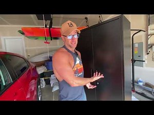 71" Metal Garage Storage Cabinet with a Matte Black Finish
