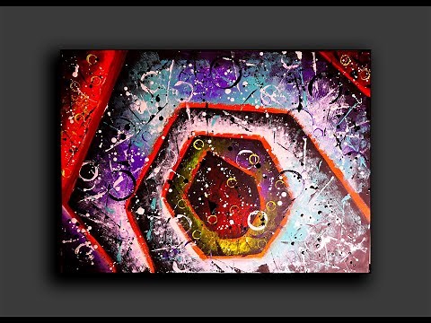 How To Paint Inspirational Vortex Abstract Painting In Acrylics | Art Demonstration