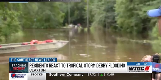 Claxton residents react to Tropical Storm Debby