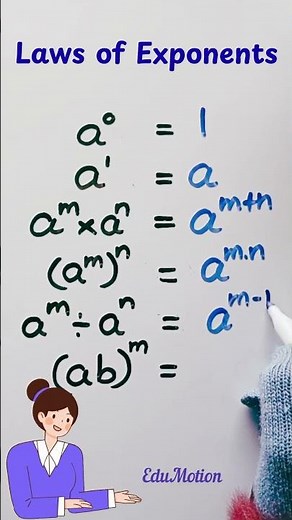 Law of Exponents - Part 1 #education #maths #learnmath #mathshorts #algebra #easy #youtubeshorts