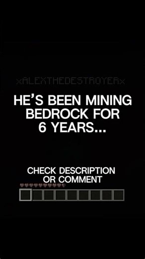 He’s been mining bedrock for 6 years… #minecraft #shorts #fyp #creepy #arg