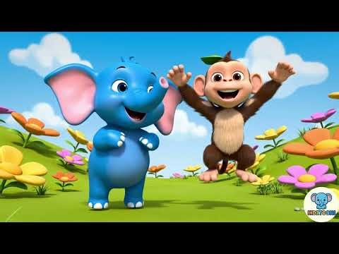 Neela Haathi Ki Jungle Rhyme 3D Animation for Kids KIDZTOONS