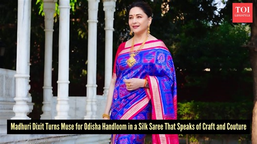 Madhuri Dixit’s latest saree is an ode to Odisha handloom - the vibrant silk drape blends tradition with star power