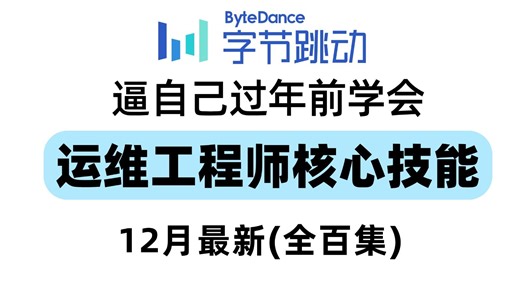 【全100集】（允许白嫖）35小时讲完的运维工程师核心技能教程！逼自己过年前学完，从0基础小白入行到运维大佬只要这套就够了！Linux操作系统零基础教程！