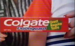 Colgate toothpaste commercial with Mrs Marsh