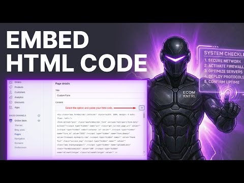 How to Embed HTML Code to Shopify Store (2026) | Theme Editor