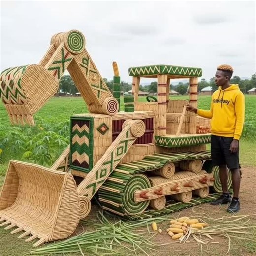 Took him like two weeks to do this... all the hard work paid off...#updates #LifeSizeArt #everyone #PalmFrondCraft #creativity