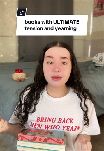 you need to read these if you want tension and yearning 🫢 these books had me ON THE FLOOR AND SQUEALING!! some have spice, some don't but they ALL have the best tension and yearning the books I talk about in order: never thought I'd end up here, this time it's real, and I hope this doesn't find you by ann liang forget me not by julie soto the seven year slip by ashley poston first time caller by b.k borrison seven days in june by tia williams divine rivals by rebecca ross spark of the everflame