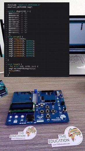Interface d'un afficheur avec Arduino #éléctronique #génie #TMEeducation #arduino #bricolage #technologie #projetséléctroniques #éléctroniquedigital #inventeur #faitmain #plaqueséléctroniques #amateursdarduino #designer #apprentissage #programmation #programmationc #programmationarduino #éducation #iot #projetsiot #objetsconnectés | Méchant Circuit | Facebook