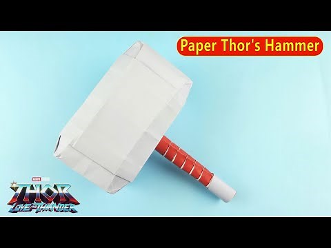 DIY Thor : Love and Thunder Mjolnir Hammer - Easy Paper Crafts