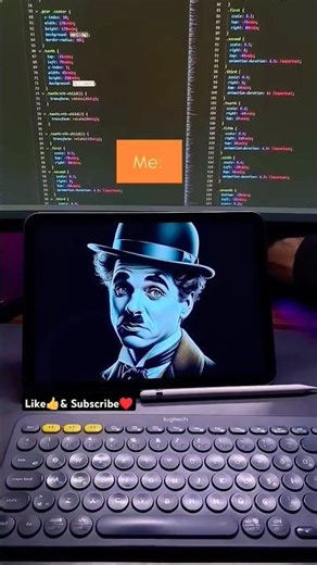 Charlie Chaplin with html and css || #html #css #coding #shorts #youtubeshorts