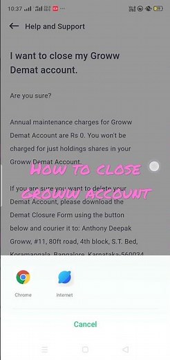 how to close groww account