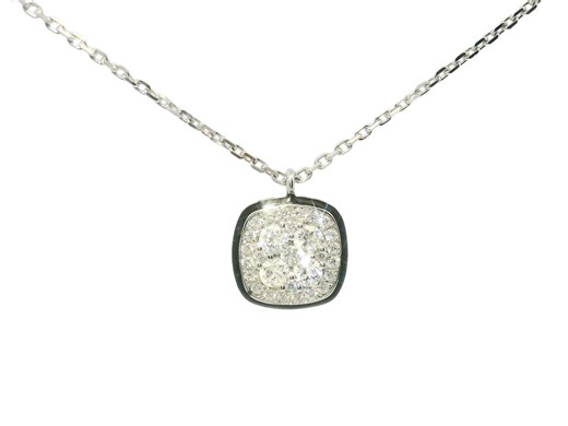 Diamond Pendant Necklace, Black Enamel on 14k White Gold (0.43CT) - Etsy