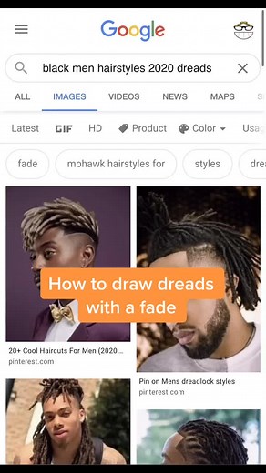 How to Draw Cartoony Dreads with a Fade in 3 Steps