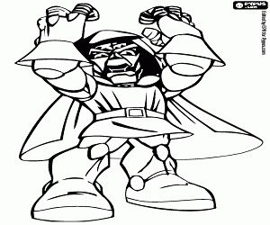 Doctor Doom, Super Hero Squad coloring page printable game