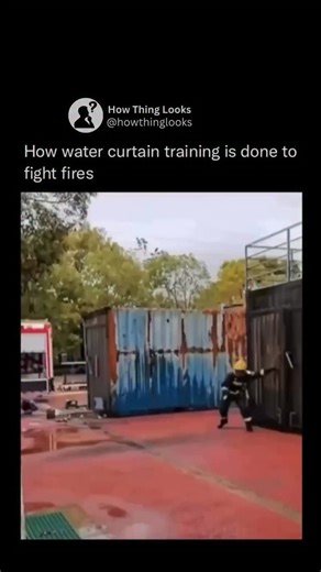 How Things Look on Instagram: "In a high-intensity demonstration of modern firefighting tactics, crews are undergoing specialized training to master the water curtain—a critical defensive maneuver used to combat extreme heat and contain spreading blazes. By adjusting a hose nozzle to a wide fog pattern, firefighters create a thin, protective wall of fine mist that acts as a physical shield against radiant heat, smoke, and toxic gases. This "water shield" allows responders to safely approach dang