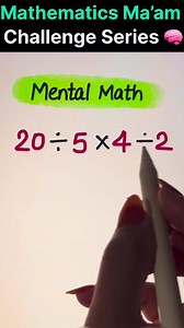 1.1M views · 3.2K reactions | Challenge 易✍️ #reelsviralシ #mathematicsmaam #brainchallenge #education #mathskills #skills #knowledgeispower #mathtest | Mathematics Ma'am | Facebook