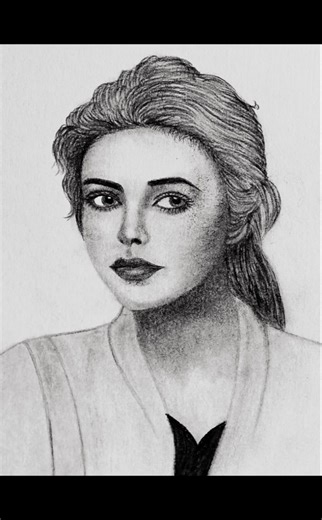 #realistic woman face drawing