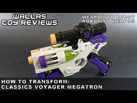 How to transform VOYAGER MEGATRON from Transformers Classics | Wallas Toy Reviews