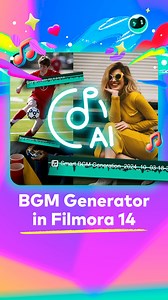 59K views · 271 reactions | Smart BGM Generation in Filmora 14 can automatically analyze your video content and generate music for you with one click! Choosing background music has never been easier. Give Filmora 14 a try now: bit.ly/4eJLg27 #Filmora14 #MoreAI_LessClicks #EditYourWayToSuccess | Wondershare Filmora Video Editor | Facebook