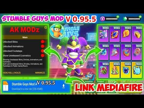 Stumble Guys MOD APK 😍 0.95.5 Latest MOD MENU 🔥 Unlimited Money anx Unlock all skins ✅ Working MOD 🥰