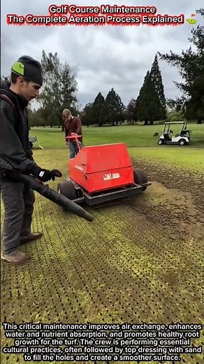 Golf Course Maintenance | The Complete Aeration Process Explained ⛳️