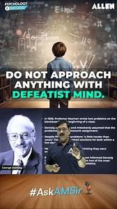 1.3K views · 34 reactions |  No matter how difficult the exam may seem, a positive mindset can make all the difference. Watch this inspiring video where Anurag Mishra Sir (JEE Academic Head, ALLEN Digital) shares the importance of a positive attitude towards your preparation.  #ALLEN #AskAMSir #Motivational #onlinelearning #careercoach | ALLEN Digital | Facebook