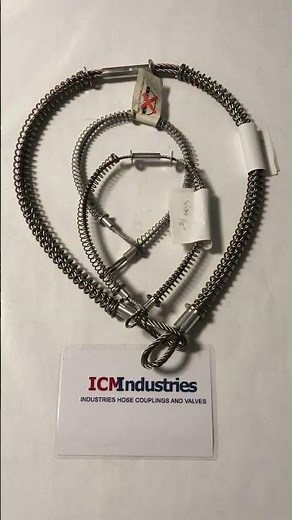whip check safety cable used with air hose and sandblast hose and couplings