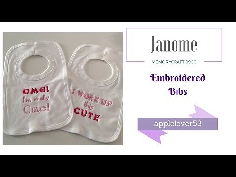 Janome Memory Craft 9900 Embroidered Bib