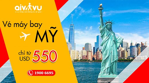 Vé máy bay đi Mỹ từ Việt Nam giá rẻ hôm nay