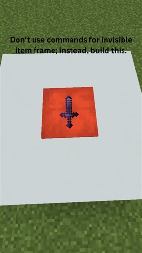 Don't use commands for an invisible item frame; instead, build this.