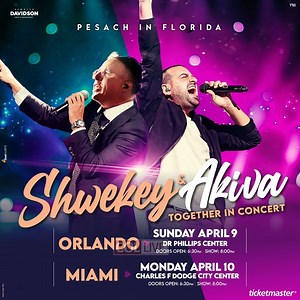 Shwekey & Akiva making their way to their almost sold out Florida concerts