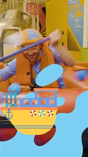 Row the boat with Blippi! Splish Splash 🌊 #blippi #singalong #song