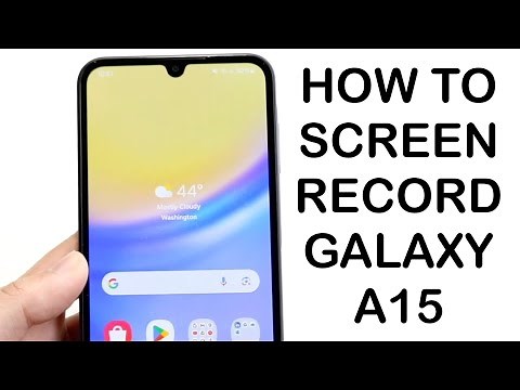 How To Screen Record On Samsung Galaxy A15!