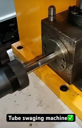 Tube swaging machine to reduce tube diameters automatically👍