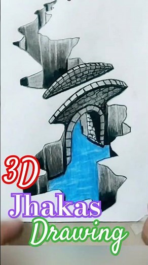 How To Make A Drawbridge In Minecraft/Bridge Tutorial For Minecraft/How To Draw in 3D#shorts #3d#art