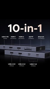 1.1K views | UGREEN Revodok 10 in 1 USB C Docking Station Dual 4K Monitor, USBC Hub with 2 HDMI, USB A&C 3.2 Ports, SD/TF Card Reader, PD 100W Charging, USB C Dock with 1Gbps Ethernet for Dell, HP, XPS and More (45366) | Double M For Computer | Facebook