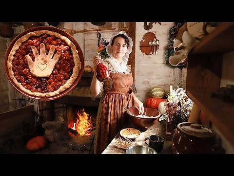 Making a Cherry Pie in 1808 |No Talking Real Historic Recipes| Cherry Currant Pie