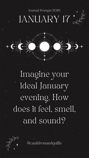 Jan 17 | Daily Moon Journaling Prompts ✨ Guided by the Lunar Cycle | Cauldron & Quills #journaling