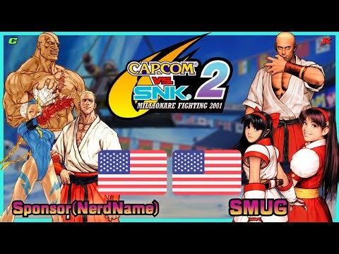 Capcom Vs. SNK 2 || Sponsor(NerdName) 🇺🇸 VS 🇺🇸 smugginyou || FLYCAST FIGHTCADE 2