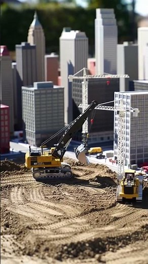 RC Bulldozer: 🚜 Groundwork on a Giant Miniature City Construction Site! (Realistic Diorama! 🏙️)